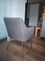 Grijze eetkamerstoelen 4 stuks, Ophalen, Gebruikt, Grijs