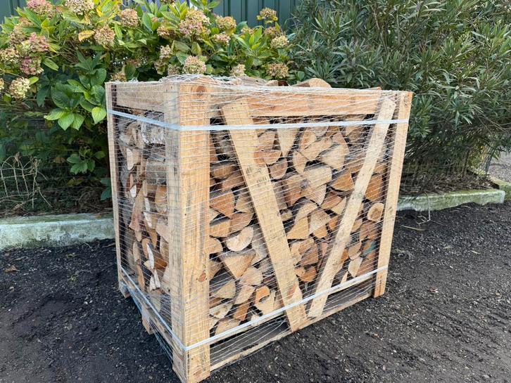 1 kuub gedroogd Eiken Gratis bezorgd 50km rond Amsterdam, Tuin en Terras, Haardhout, Blokken, Eikenhout, Minder dan 3 m³, Ophalen of Verzenden