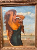 impressionistisch schilderij op doek, Ophalen of Verzenden