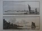 gravure stad en waterpoort Woudrichem, Spilman 1750, Verzenden