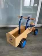 Houten bakfiets loopfiets vierwieler, Ophalen of Verzenden, Zo goed als nieuw, Rij- of Hobbelspeelgoed