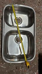 Gootsteenbak - 76cm breed, Gebruikt, Grijs, Minder dan 100 cm, 50 tot 75 cm