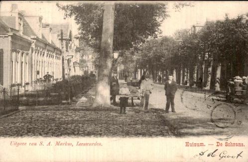 De Schrans - Huizum, Verzamelen, Ansichtkaarten | Nederland, Gelopen, Friesland, Voor 1920, Ophalen of Verzenden