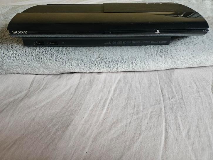 PS3 Super Slim 500 GB, Spelcomputers en Games, Spelcomputers | Sony PlayStation 3, Zo goed als nieuw, Slim, 500 GB, Met games