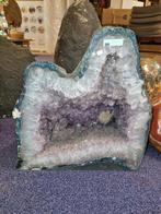 TOPPRIJS! Amethist Geode met Calciet - 38,26 kg, Verzamelen, Mineralen en Fossielen, Ophalen of Verzenden, Mineraal