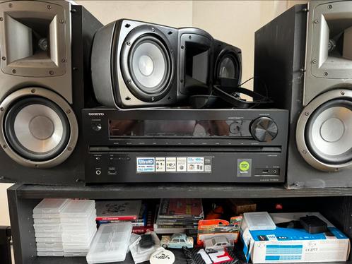 Onkyo TX-NR656 + B&W Surroundset – 7.2 AV Receiver, Audio, Tv en Foto, Home Cinema-sets, Zo goed als nieuw, Overige spelers, 7.1-systeem