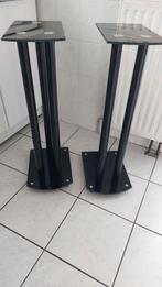 Luidspreker stands met glazen plateaus, Ophalen of Verzenden, Zo goed als nieuw