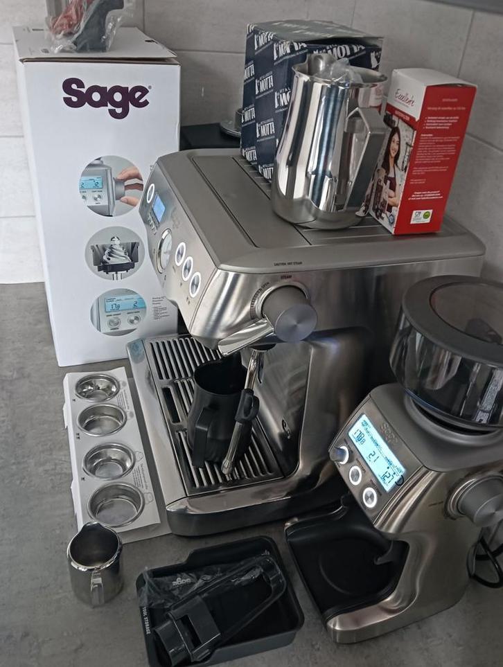 Sage the Dual Boiler  Sage Smart Grinder Pro, Witgoed en Apparatuur, Koffiezetapparaten, Zo goed als nieuw, Espresso apparaat