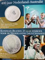 Zilver Coincard 400 jaar Australië + 25 jaar jubileum, Postzegels en Munten, Munten | Nederland, Setje, Koningin Beatrix, Zilver