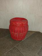 rieten mand, Ophalen, Gebruikt, Mand, Rond