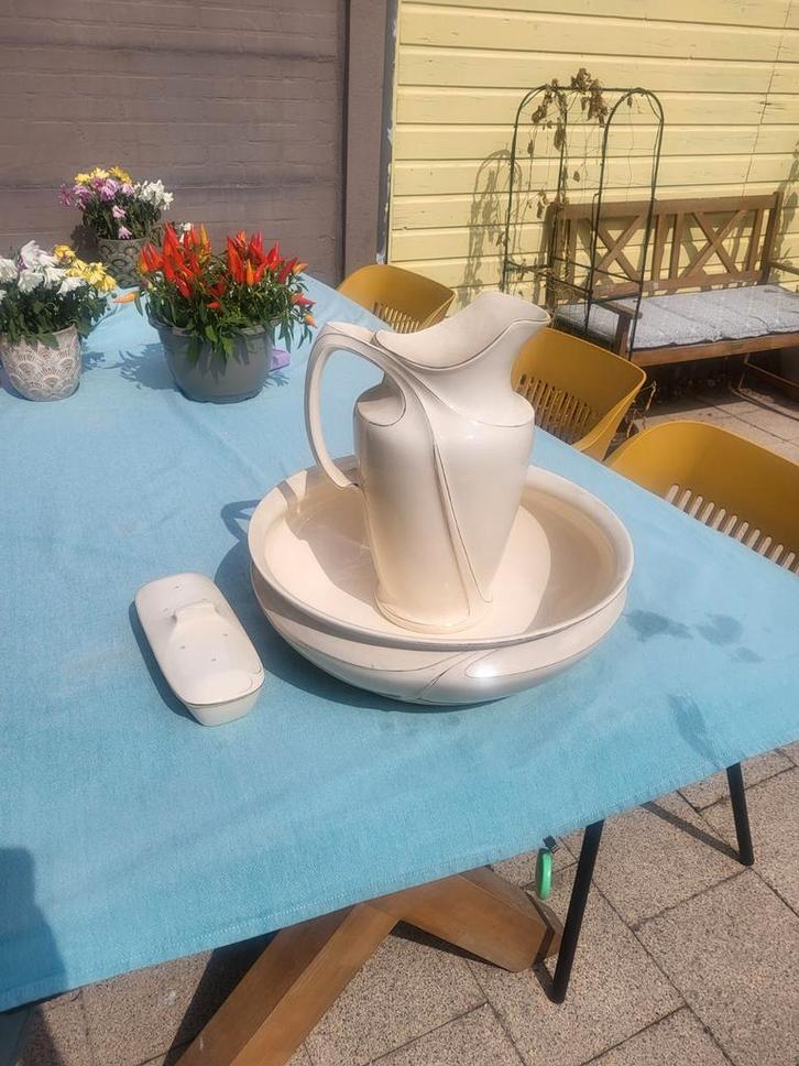 Villeroy & Boch Lampetkan met Waskom & Zeepbakje, Antiek en Kunst, Antiek | Keramiek en Aardewerk, Ophalen
