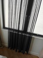 Donkerblauwe vitrages, twee keer 195x252, Huis en Inrichting, Ophalen, 150 tot 200 cm, Zo goed als nieuw, 200 cm of meer