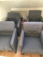 4 woonkamer stoelen antraciet grijs, Huis en Inrichting, Stoelen, Ophalen, Gebruikt, Vier, Stof