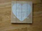 Wandbord spreuken decoratie woon accessoire my heart will, Nieuw, Verzenden