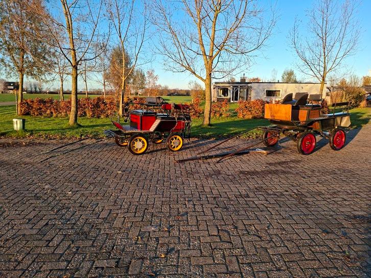 2 menkarren, cob en pony maat, Dieren en Toebehoren, Paarden en Pony's | Overige Paardenspullen, Gebruikt, Ophalen