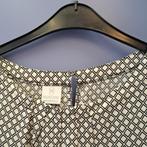 Madeleine top soepelvallend grafisch zw-wit geel mt 44 49115, Verzenden, ., Zwart, Zo goed als nieuw