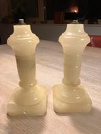 Twee vintage albasten lampenvoetjes, Antiek en Kunst, Antiek | Lampen, Ophalen of Verzenden