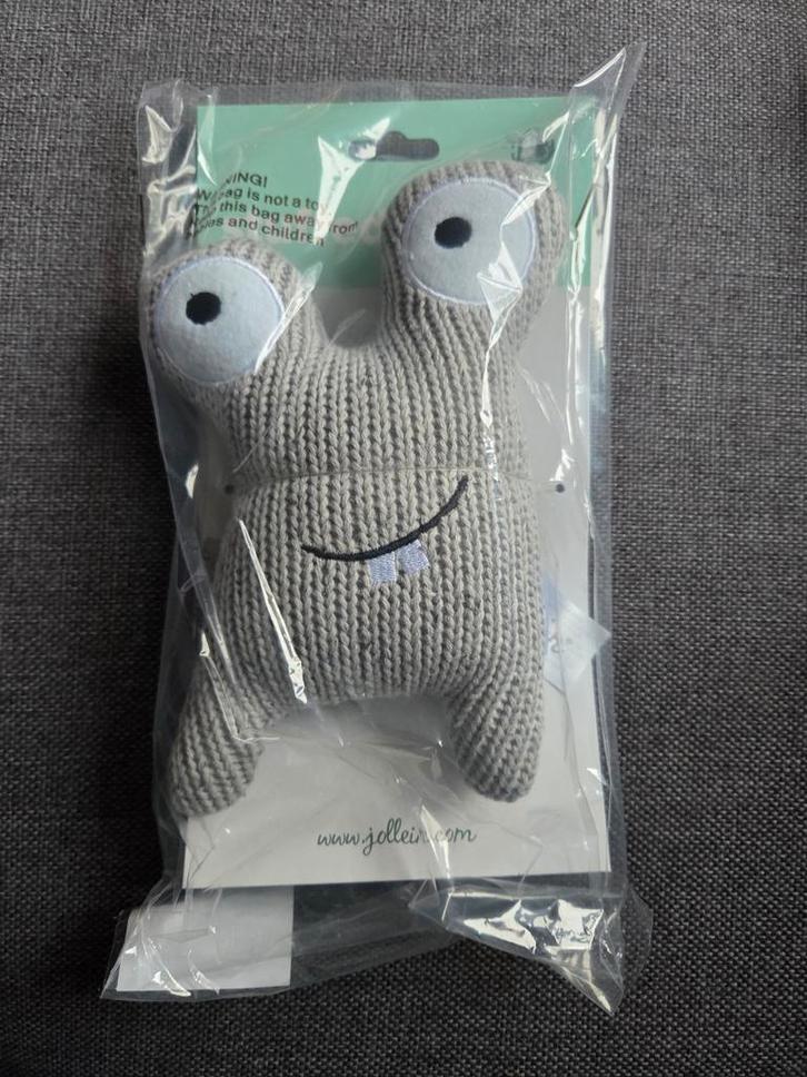 Knuffel Jollein Grijs - Nieuw in verpakking, Kinderen en Baby's, Speelgoed | Knuffels en Pluche, Nieuw, Overige typen, Ophalen of Verzenden