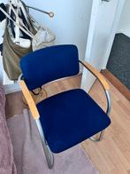 Set van 4 blauwe stoelen, Huis en Inrichting, Ophalen, Gebruikt, Blauw, Vier