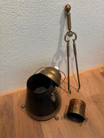 Koperen Doofpot, Vuurtang en Kooltjesbakje, Ophalen of Verzenden, Koper