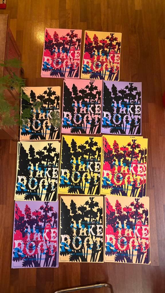 Takeroot Poster - Zeefdruk, Antiek en Kunst, Kunst | Litho's en Zeefdrukken, Ophalen of Verzenden