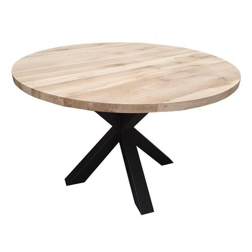 Eiken tafel | tafelbladen | eettafel | eettafel rond | eiken, Huis en Inrichting, Tafels | Eettafels, Nieuw, 100 tot 150 cm, Vijf personen of meer