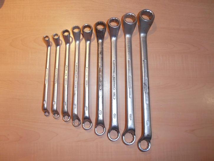 Zgan grote GEDORE ring-ringsleutel set., Doe-het-zelf en Verbouw, Gereedschap | Handgereedschap, Zo goed als nieuw, Ophalen of Verzenden