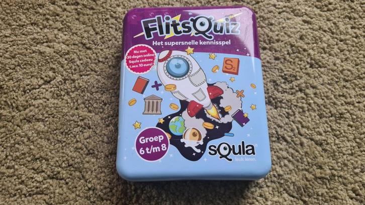 Flitsquiz 6-8 Squla, Hobby en Vrije tijd, Gezelschapsspellen | Kaartspellen, Gebruikt, Een of twee spelers, Drie of vier spelers