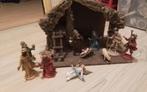 Kerststal met kunstof beelden, Ophalen of Verzenden, Zo goed als nieuw