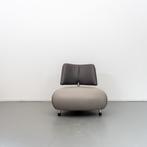 1x Leolux Pallone Fauteuil Donker-/Lichtgrijs/Bruin - Chroom, Huis en Inrichting, Fauteuils, Niet ingevuld, Niet ingevuld, 75 tot 100 cm