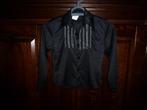 1 mooie zwarte rouches of disco blouse lange mouwen maat 116, Ophalen of Verzenden, Zo goed als nieuw, 110 t/m 116, Jongen of Meisje
