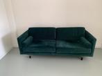 Velours groene bank sofacompagny, Ophalen, Gebruikt, Driepersoons, 75 tot 100 cm