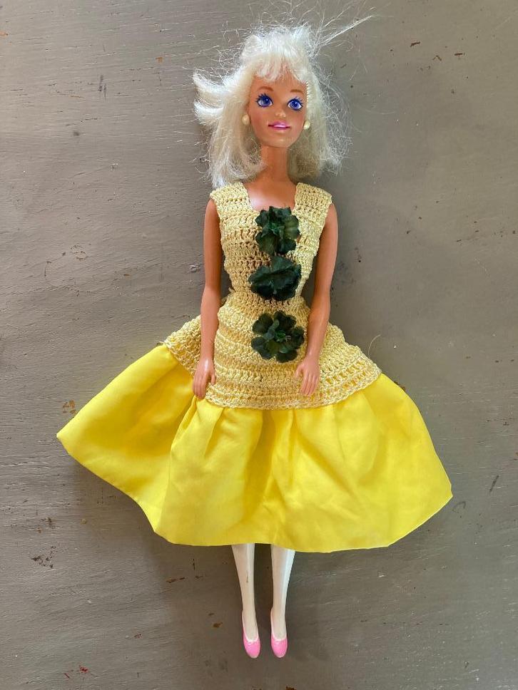 Vintage Ballerina Mattel barbiepop Barbie Mattel retro jurk, Verzamelen, Poppen, Gebruikt, Fashion Doll, Ophalen of Verzenden