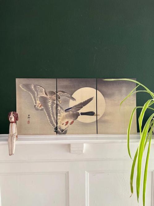 Eenden Drieluik – Ohara Koson – 3 Wandkunstkaarten A4, Huis en Inrichting, Woonaccessoires | Wanddecoraties, Nieuw, Ophalen of Verzenden