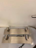 2 aluminium wand lampen ( style bauhaus ) dunne fittingen., Huis en Inrichting, Lampen | Wandlampen, Ophalen of Verzenden, Zo goed als nieuw
