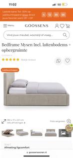 Goossens Mysen bed + Emma Hybrid matras + Sweeek nachtkastje, Huis en Inrichting, Slaapkamer | Bedden, Nieuw, 160 cm, Stof, Ophalen of Verzenden