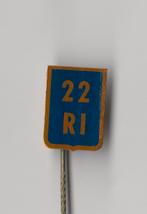 embleem 22RI Regiment Infanterie speldje, Niet vindbaar, Niet vindbaar, Nederland, Embleem of Badge