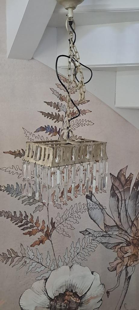 2 Nieuwe hanglamp Ocean kroonluchter met facet geslepen glas, Huis en Inrichting, Lampen | Kroonluchters, Nieuw, Glas, Metaal