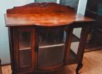Antiek vintage theekastje geslepen glas rond, Antiek en Kunst, Ophalen