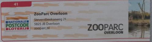 Postcodeloterij bon 41 ZooParc Overloon, Tickets en Kaartjes, Kortingen en Cadeaubonnen, Drie personen of meer, Overige typen