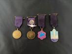 4 wandel medailles airborne wandeltocht Oosterbeek september, Postzegels en Munten, Penningen en Medailles, Nederland, Overige materialen