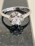 Zilveren ensemble ring, Ophalen of Verzenden, Dame, Zilver, Kleiner dan 17