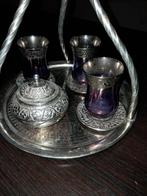 Turkse thee glaasjes set met suiker/theepotje met deksel, Ophalen of Verzenden