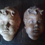 2 antieke kinderhoofdjes ceracast (groot), Verzenden