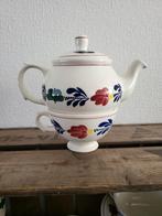 Boerenbont tea for one theepot en theekop setje, Ophalen of Verzenden, Zo goed als nieuw, Kop(pen) en/of Schotel(s), Aardewerk