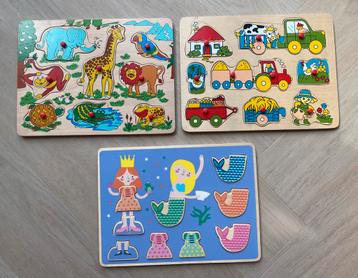 Houten kinder puzzels | zeemeermin - boerderij - dieren beschikbaar voor biedingen
