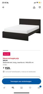 IKEA malm 2 persoons bed 140 x 200, Huis en Inrichting, Slaapkamer | Bedden, Gebruikt, Ophalen of Verzenden, 140 cm, Wit