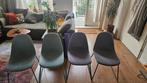 4 Kuipstoelen - Eetkamerstoelen, Ophalen, Gebruikt, Metaal, Vier