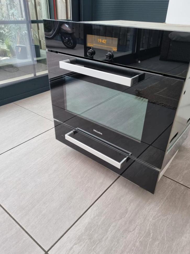Luxe Miele combi oven magnetron met warmhoudlade, Witgoed en Apparatuur, Ovens, Zo goed als nieuw, Inbouw, Oven met grill, 45 tot 60 cm