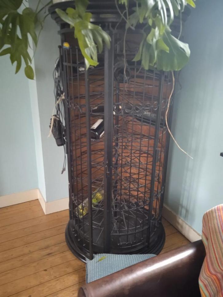 Mooi Wijnrek Wijncarousel, Huis en Inrichting, Woonaccessoires | Wijnrekken, Zo goed als nieuw, 75 cm of meer, Metaal, 25 flessen of meer